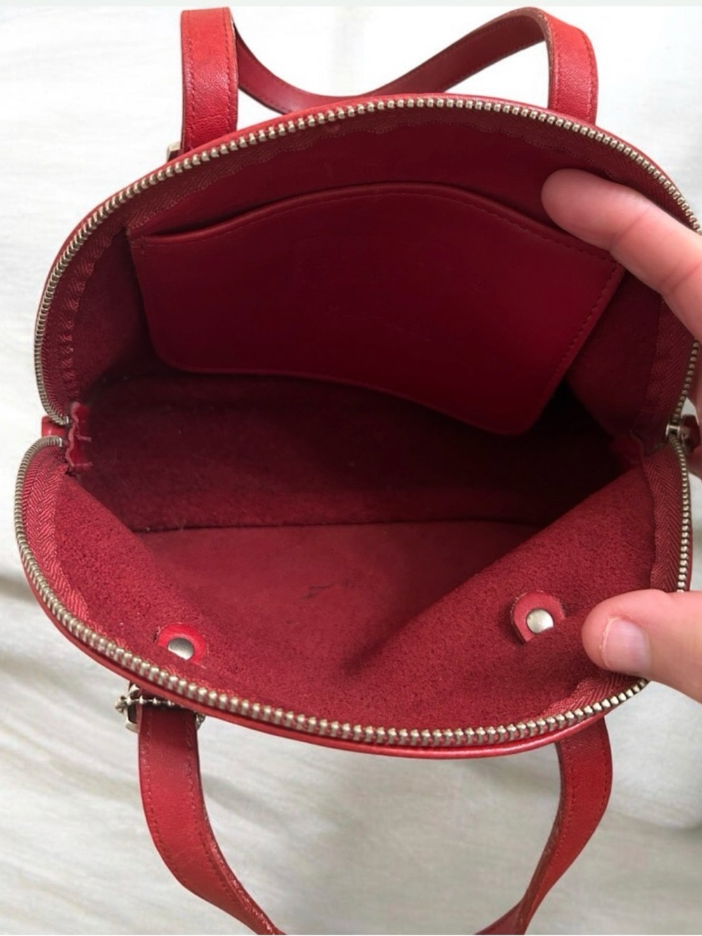 Coach❤️Vintage Red Leather Mini Dome Cha Cha Satchel K8C 9050 1998 - Picture 6 of 16